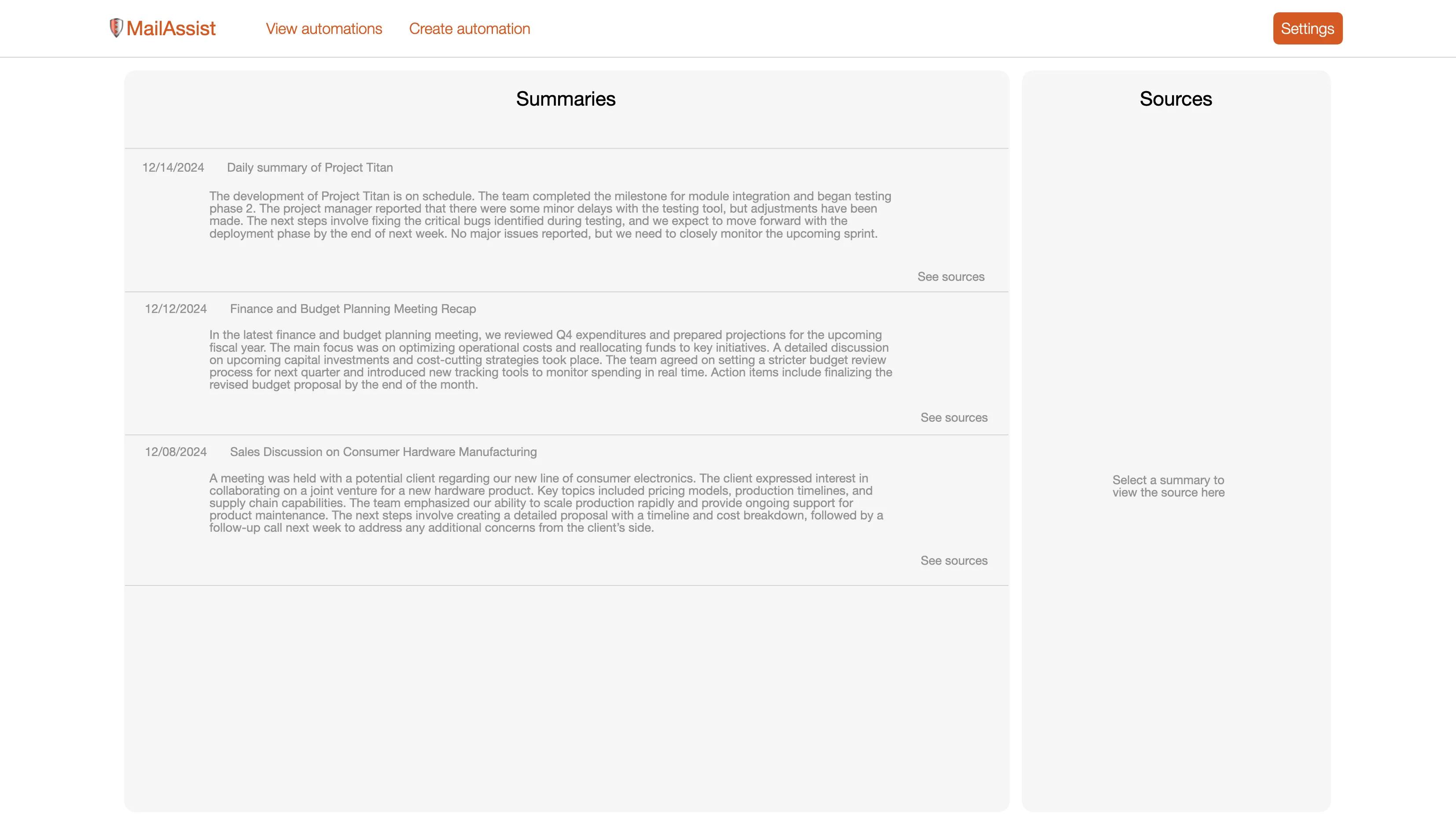 MailAssist screenshot
